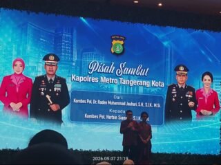Pisah Sambut Kapolres Metro Tangerang Kota, Herbin Sianipar Minta Dukungan Masyarakat